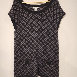 Style & Co Sweater Dress Black/Grey XL